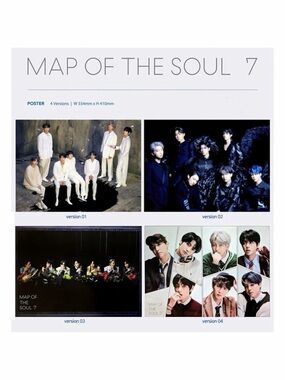 BTS MAP OF THE SOUL 7 OFFICIAL POSTER SET - BRAND NEW, IN TUBE